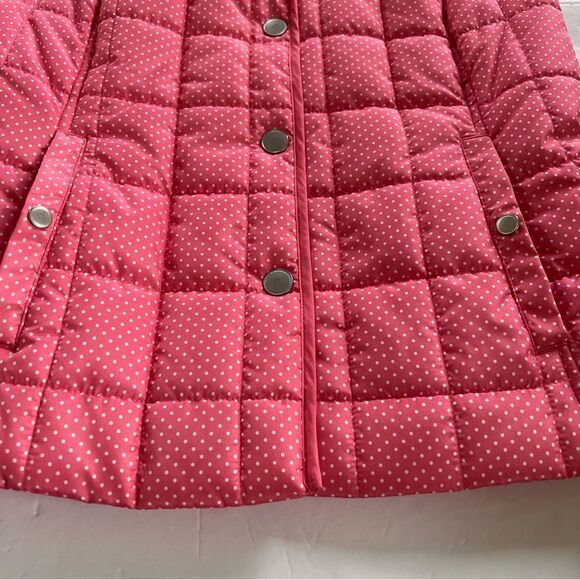 Croft & Barrow Lightweight Polka Dot Coral White Zip Quilted Vest Size S - Picture 5 of 12